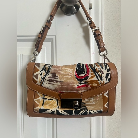 Prada Vintage 2000's Tessuto St. Venezia Padlock Flap Bag - Picture 10 of 15